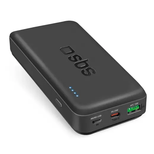 SBS TTBB20000PD20K external battery (powerbank) | 20000 mAh | 20W | USB-C, USB-A, Micro USB | black
