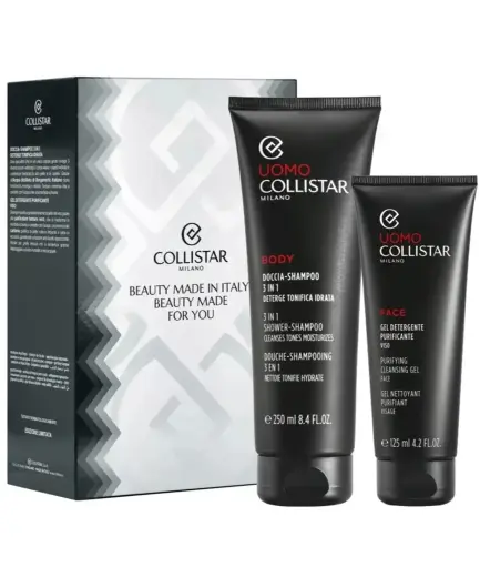Set Collistar Uomo 3in1 Shower-Shampoo 250ml + Face Gel 125ml