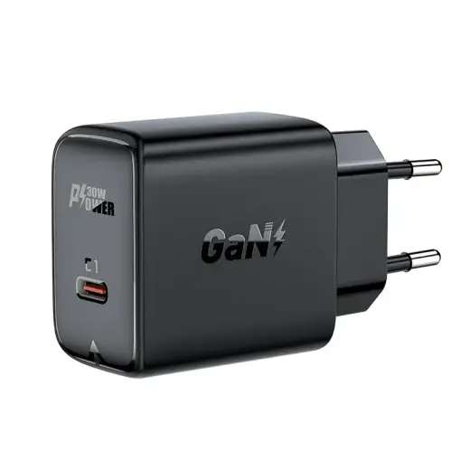 Acefast A21 travel charger | 30W | GaN, PD, QC3.0 | USB-C | black