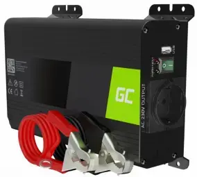 Strāvas pārveidotājs Green Cell PRO Car Power Inverter Converter 12V to 230V 300W/ 600W Pure sine