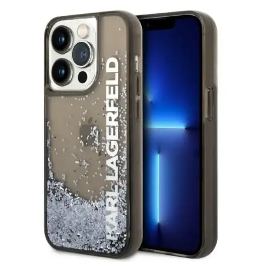 Karl Lagerfeld KLHCP14LLCKVK iPhone 14 Pro 6,1" czarny|black hardcase Liquid Glitter Elong