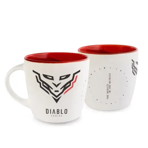 Diablo Chairs Mug white and red
