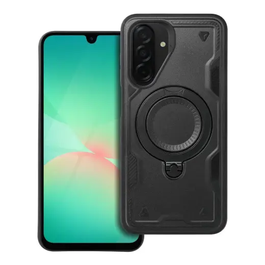 FROST ARMOR telefono dėklas su stovu Samsung Galaxy A26 5G (A266) juodas