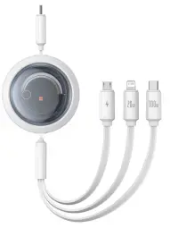 Baseus Free2Draw CB000084 3-in-1 провод для передачи данных и зарядки | USB-C на Lightning | 100W | 1.1m | белый