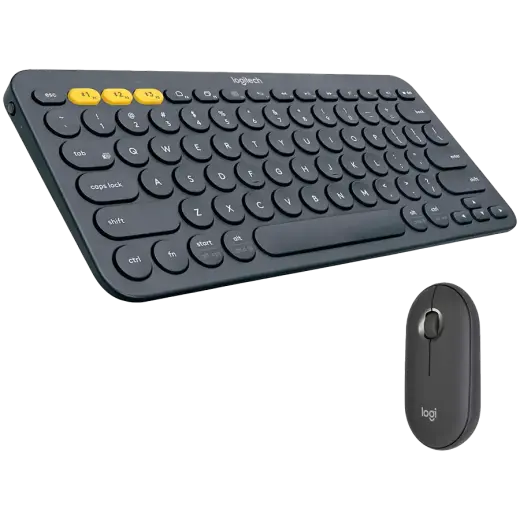 LOGITECH Pebble 2 Bluetooth Keyboard Combo - TONAL GRAPHITE - FRA