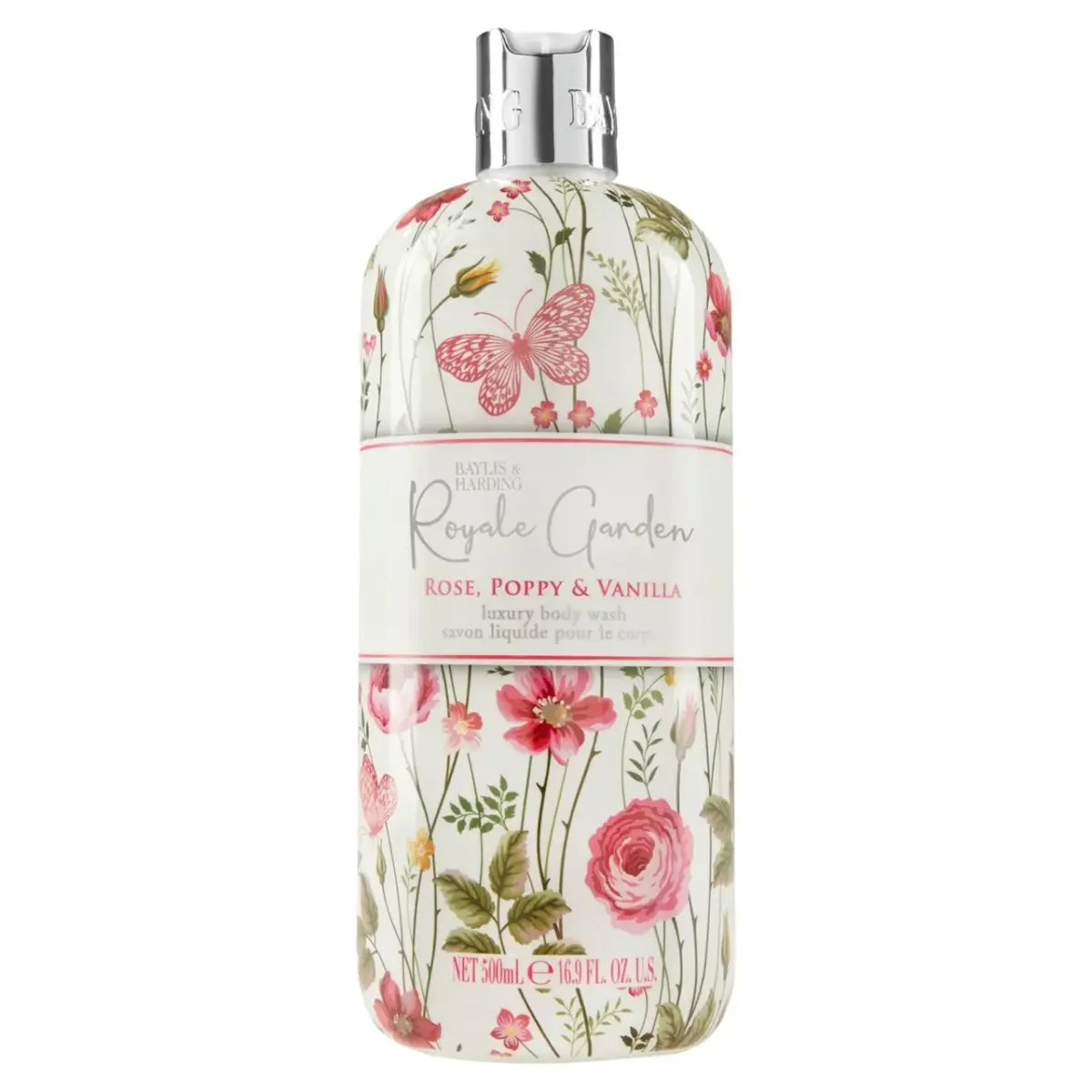 Baylis & Harding Royale Garden Rose, Poppy & Vanilla Luxury Body Wash 500 Ml