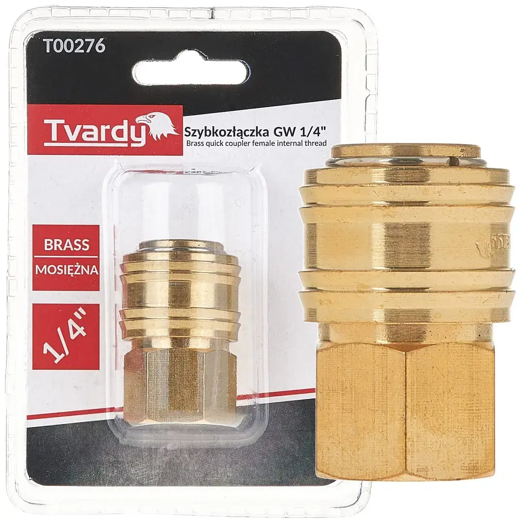 Brass quick coupler socket, female thread 1/4"