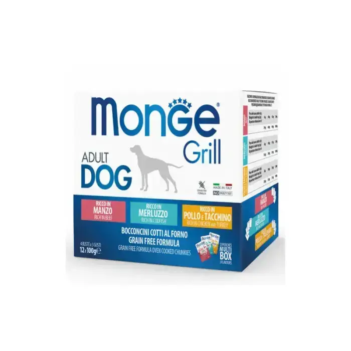 Monge Dog Grill Pouches Multipack Chicken