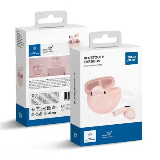 Wireless earbuds BLUE STAR Circle Beat TX3 TWS pink