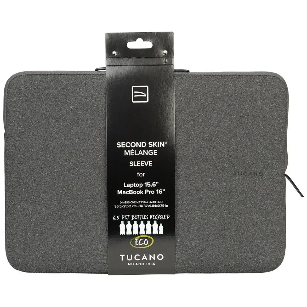 Laptop Bag Tucano Melange Sleeve   15.6" for laptop 15.6" black