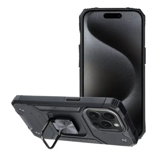 NITRO telefono dėklas iPhone 15 Pro juodas