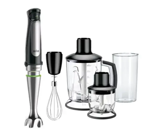 Braun MultiQuick 7 MQ 7045X 1.25 L Immersion blender 1000 W Black, Stainless steel