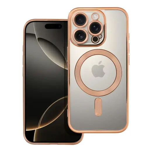 Electro Mag telefono dėklas su MagSafe palaikymu iPhone 16 Pro auksinis