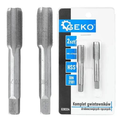 Fine thread taps (2 pcs set) M10x0.75mm