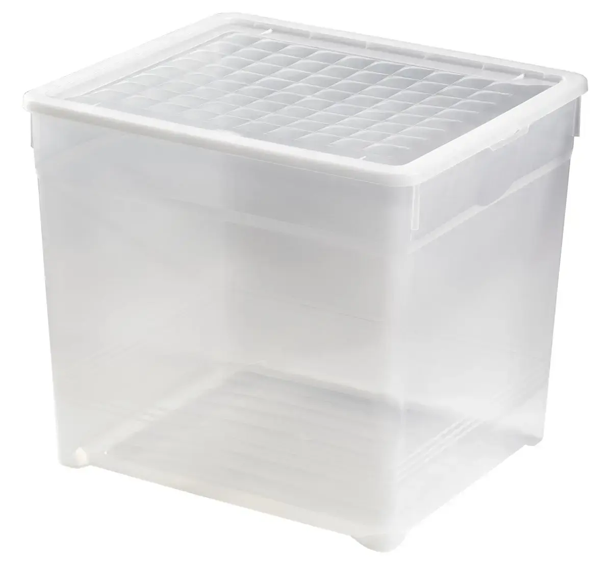 Kaste ar vāku Textile Box 33L 39,5x34,2x34,3cm caurspīdīga