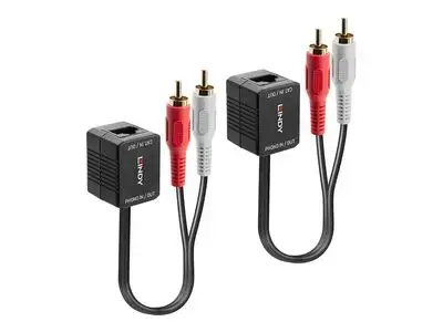 LINDY Stereo Audio Extender Cat.5|6 (Transmitter and Receiver units) - audio extender