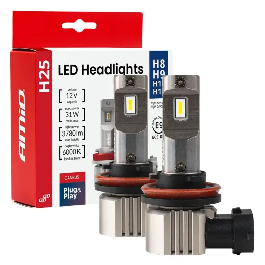 LED Headlights Series H25 CANBUS H8 H9 H11 H16 12V 31W AMIO-04713