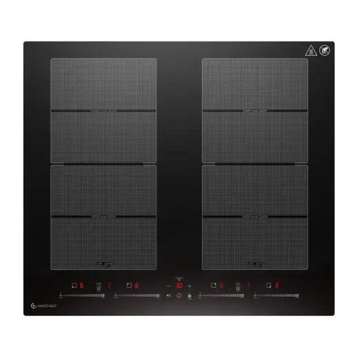 AMZCHEF CE-FS-I74S-FFDD10 Induction Cooktop, 4 zones