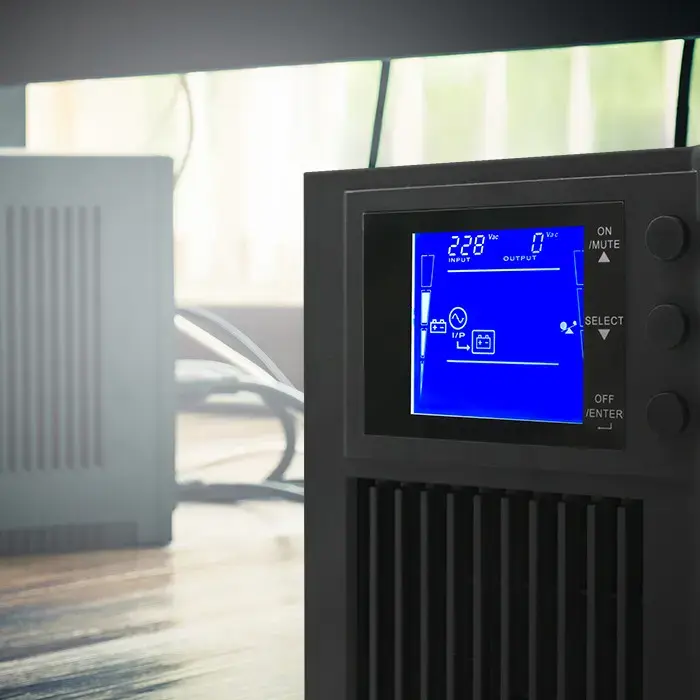 Qoltec Uninterruptible Power Supply UPS On-line | Pure Sine Wave | 2kVA | 1.6kW | LCD | USB