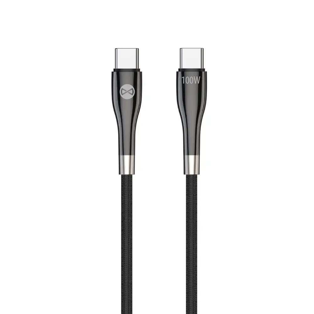 Forever Sleek cable USB-C - USB-C 1,0 m 100W black