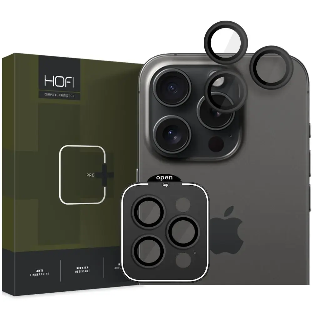 HOFI KAMERAS VĀCIŅŠ CAMRING PRO+ IPHONE 15 PRO | 15 PRO MAX MELNS
