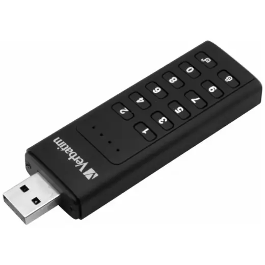 External drive Verbatim Keypad Secure USB-C 3.1 Gen 1 128GB black 49429
