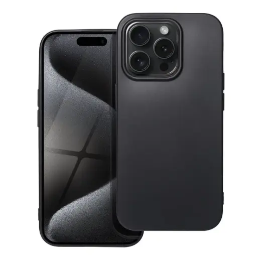 Soft maciņš telefonam iPhone 15 Pro melns