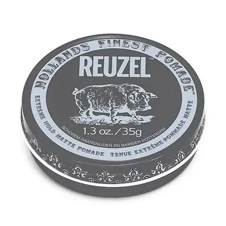 Extreme Hold Matte Pomade by Reuzel for Men - 1.3 Oz Pomade