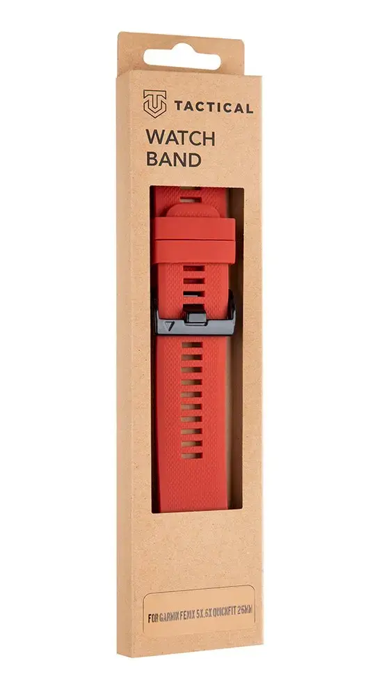 Tactical 669 Silicone Band for Garmin Fenix 5X|6X QuickFit 26mm Red