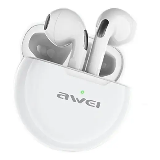 AWEI słuchawki Bluetooth 5.0 T17 TWS+ stacja dokująca biały/white