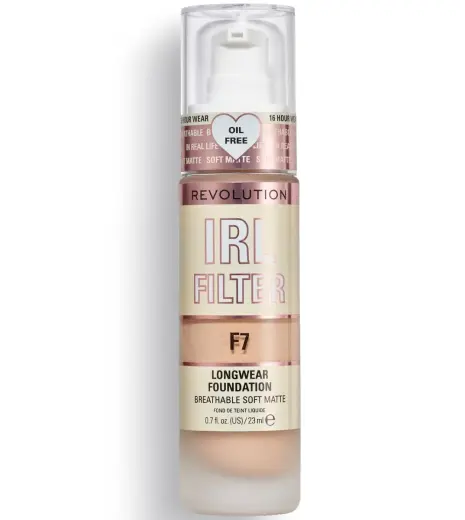 Makeup Revolution, IRL Filter, Oil Free, Long Wear, Cream Foundation, F7, 23 ml