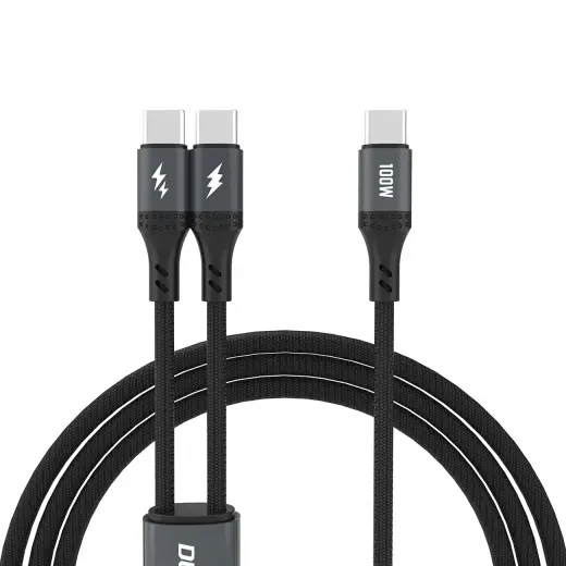 Dudao L3F data transfer and charging cable | USB-C to USB-C | 100W | 1.2m | black