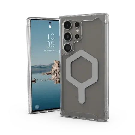 UAG Plyo Pro Magnet case for Samsung Galaxy S24 Ultra with magnetic module - transparent-gray