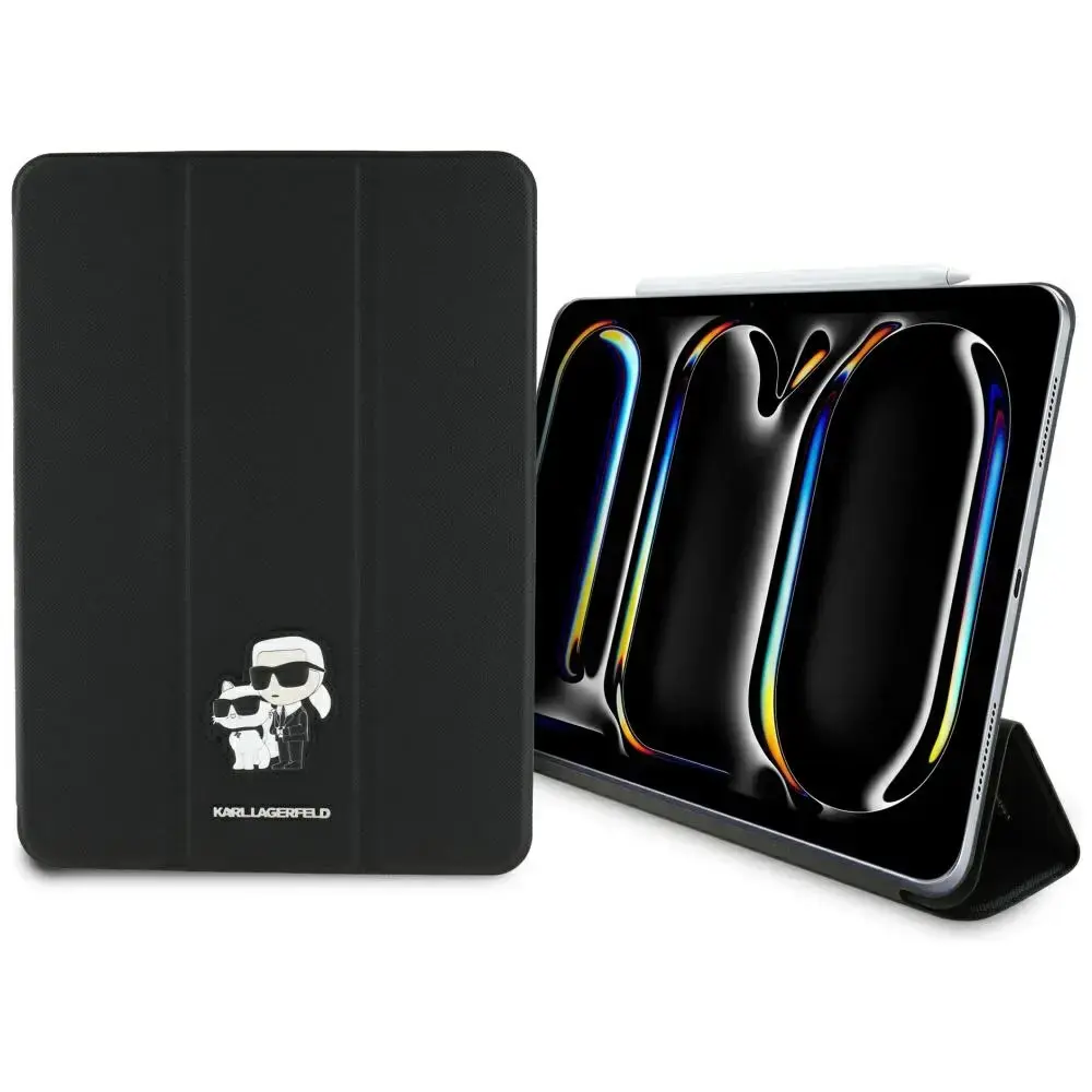 Karl Lagerfeld KLFC11PM24SAKCK iPad Pro   11" 2024 Book Cover czarny|black Saffiano Magnetic Karl &Choupette