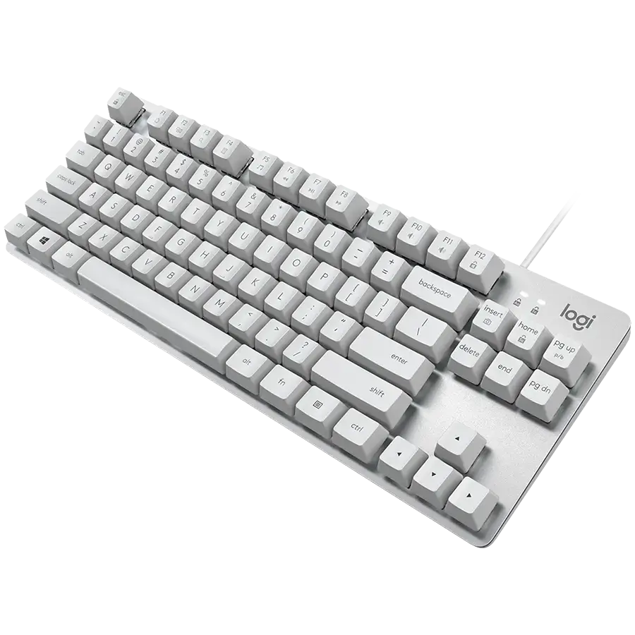 LOGITECH K835 TKL Mechanical Keyboard - OFFWHITE/SILVER - USB - NORDIC - TTC RED