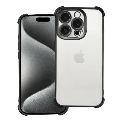 Antishock Electro telefono dėklas iPhone 15 Pro juodas