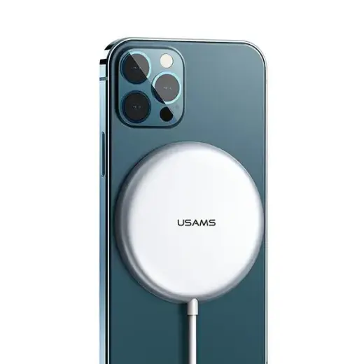 USAMS CD160 W2 juhtmevaba laadija | Qi | Ühildub MagSafe'iga | 15W | hõbedane