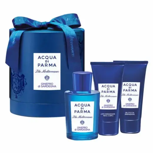 Acqua Di Parma Blu Mediterraneo Ginepro Di Sardegna Eau De Toilette Spray 150ml Set 3 Pieces