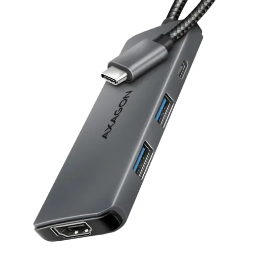 AXAGON HMC-5H8K USB 5Gbps hub, 2x USB-A, USB-C, HDMI 8k/30Hz, PD 100W,