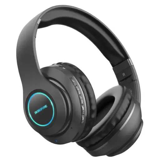 Наушники Borofone BO17 bluetooth черный (поврежденная упаковка)