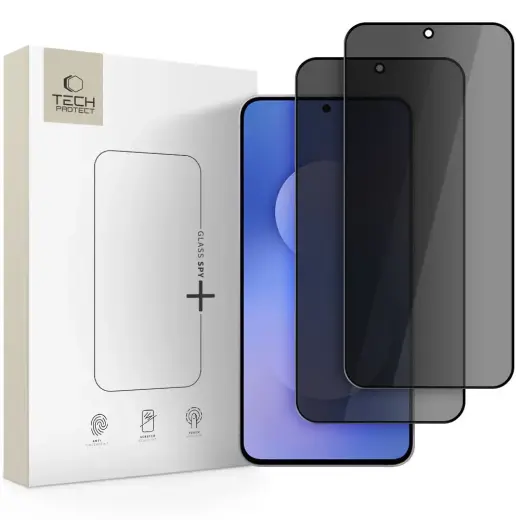 Tech-Protect Glass SPY+ grūdintas apsauginis stiklas telefonui Galaxy A37 | Galaxy A57 5G | Galaxy S25 FE (privatumo efektas) (2 vnt.)