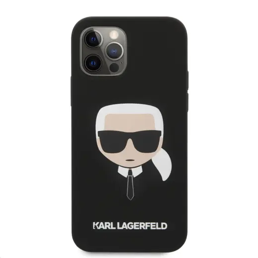 Karl Lagerfeld KLHCP12MSLKHBK Head Cover For Apple iPhone 12 | 12 Pro Black
