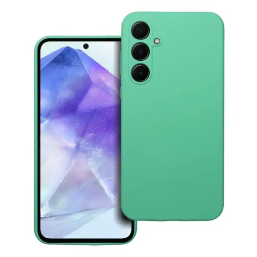 Silicone 2mm telefono dėklas Samsung Galaxy A55 5G (A556) žalias