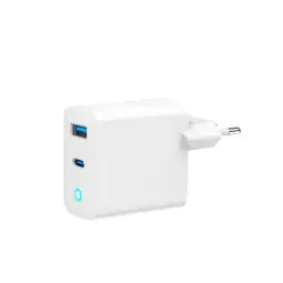 GaN USB-A USB-C Charger LED 30W PD QC3.0 travel charger | 30W | GaN, PD, QC | USB-A, USB-C | white