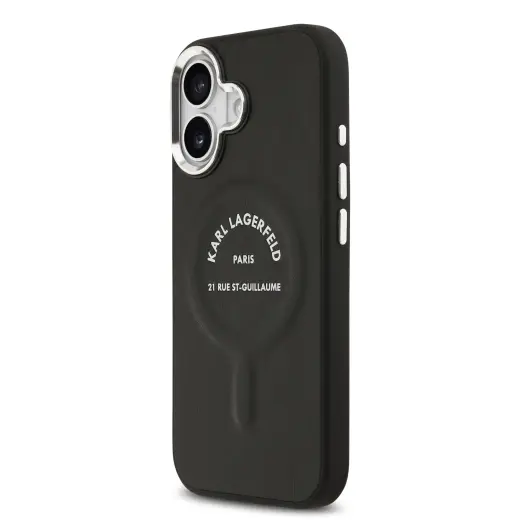 Karl Lagerfeld PU RSG Logo MagSafe Case for iPhone 17 Black