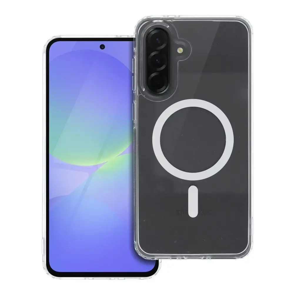 Drop Glue Colorful Ring phone case with MagSafe support for Samsung Galaxy A36 5G (A366) white