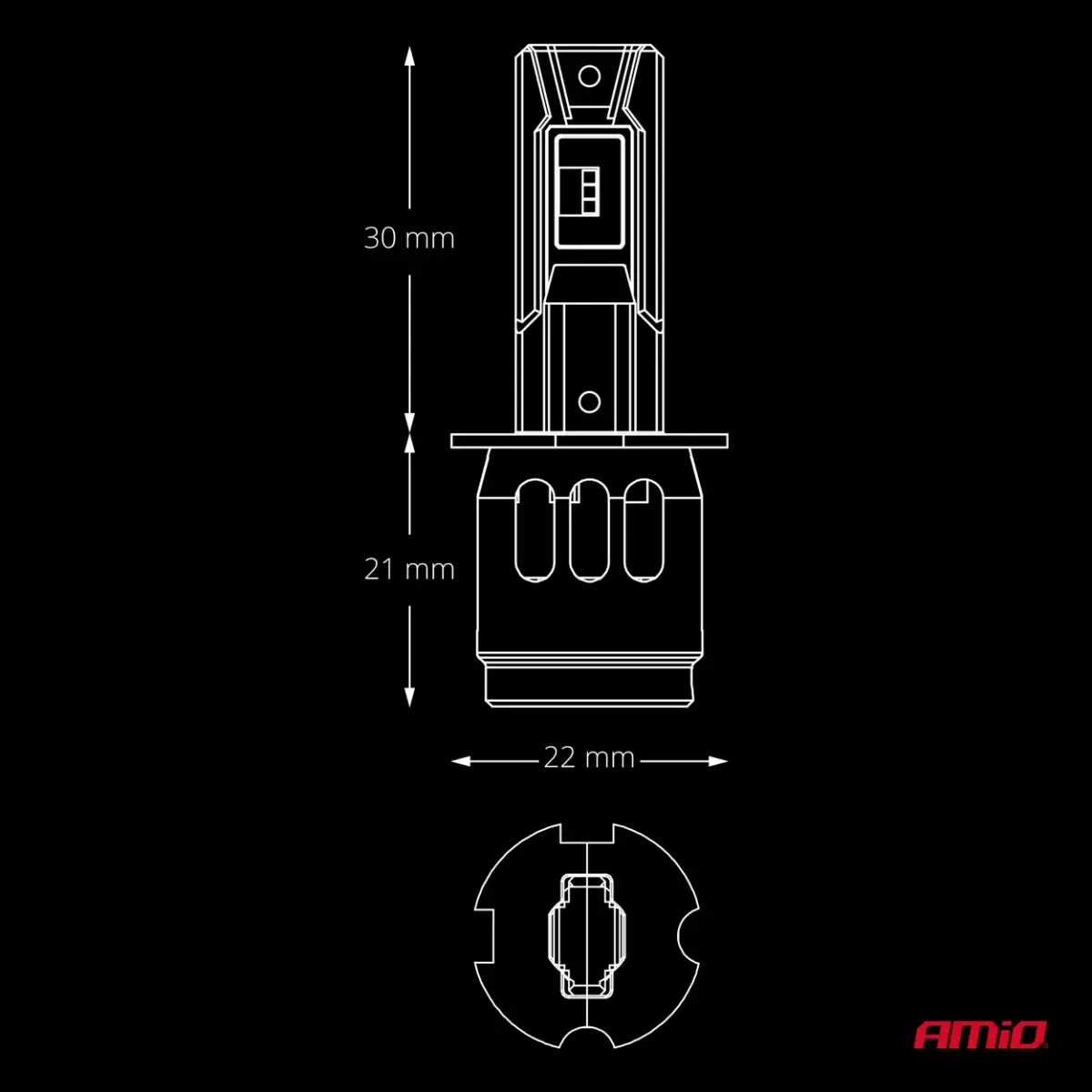 LED Headlights Series F26 PRO LumiTec LIMITED +130% DUO FULL CANBUS H3 12V 24V AMIO-04870