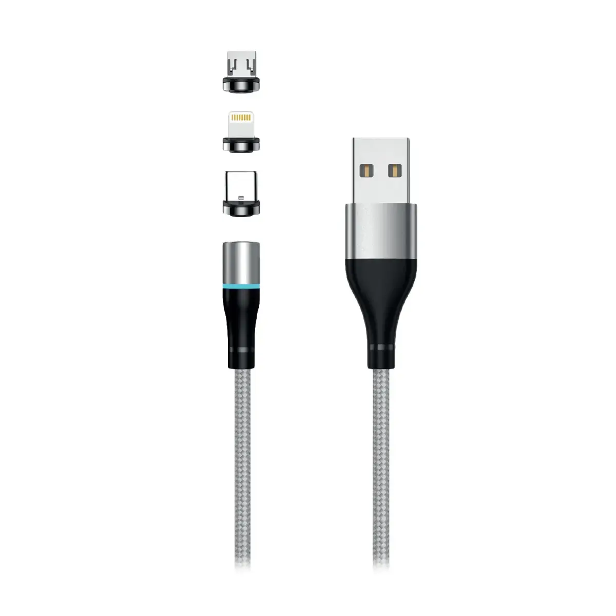 Setty data transfer and charging cable | USB-A | 10W | 2m | silver