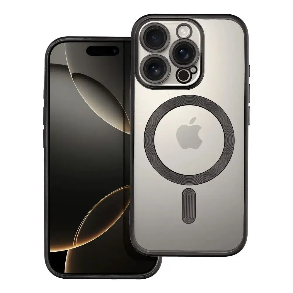 Electro Mag maciņš ar MagSafe atbalstu telefonam iPhone 16 Pro melns