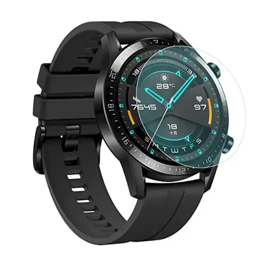 Fusion Nano 9H aizsargstikls pilnam ekrānam Huawei Watch GT 2E 46 mm